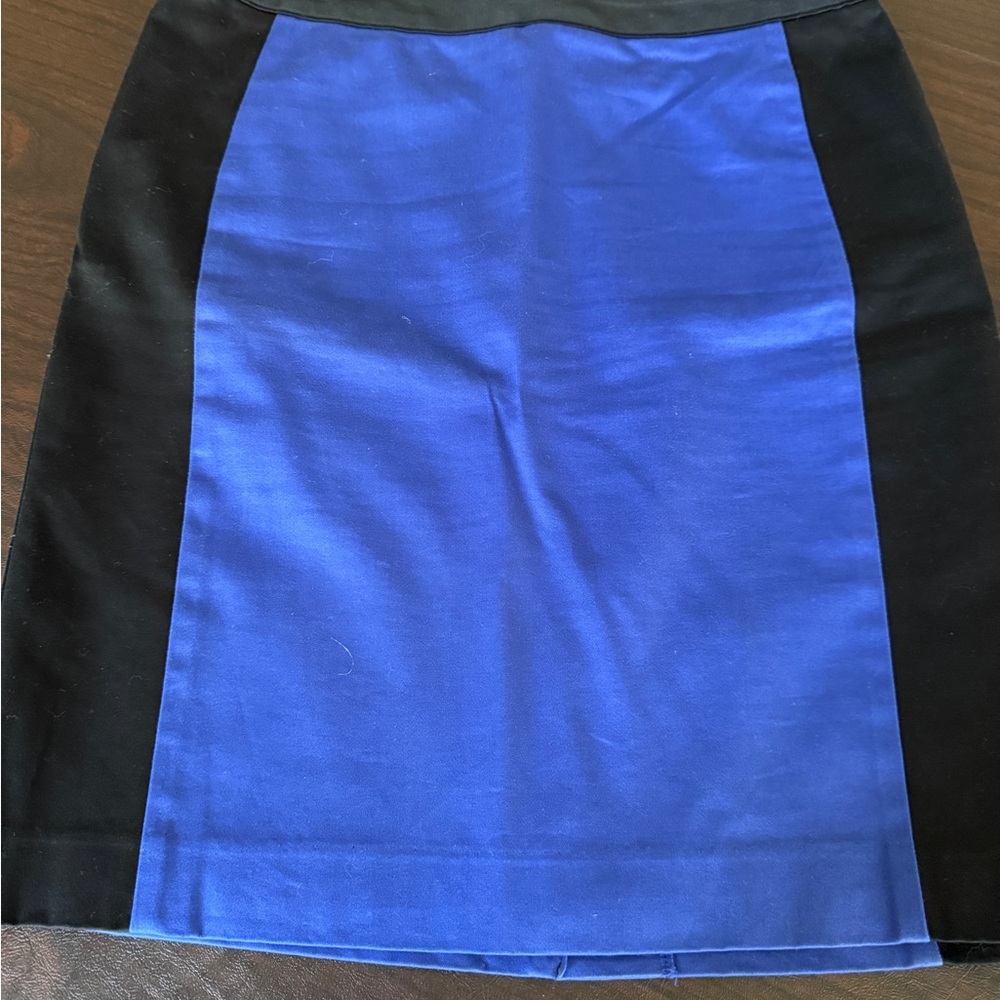 Liz Claiborne Blue and Black Pencil Skirt